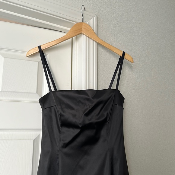 Dolce & Gabbana Dresses & Skirts - Dolce & Gabbana Black Satin Spaghetti-Strap Midi Dress
